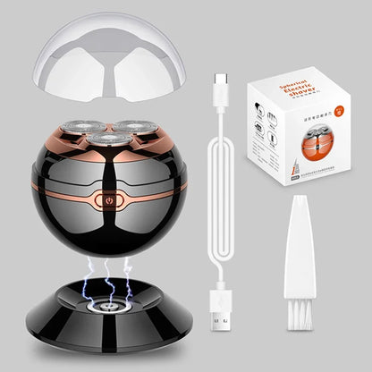 Rasoir électrique sphérique rechargeable pour barbe