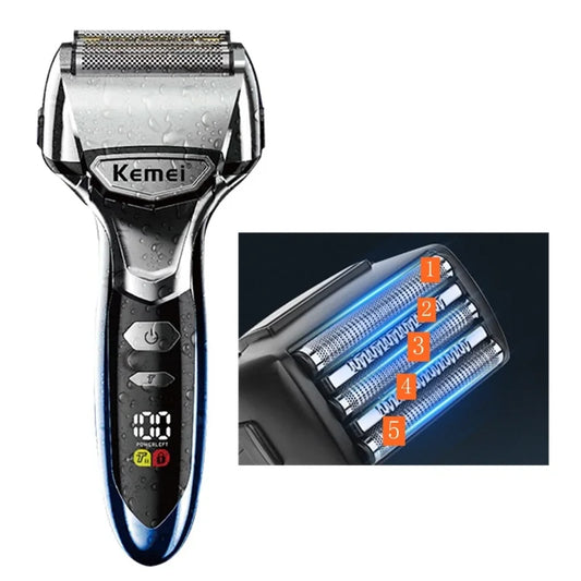 Kemei 5-Blade System Electric Shaver
