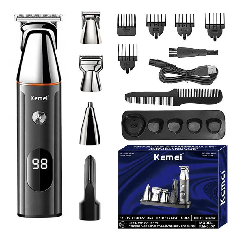 Kemei 5 in 1 Electric Grooming Kit