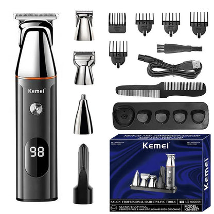 Kemei 5 in 1 Electric Grooming Kit