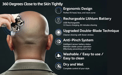 7D Floating Blade Head Shaver
