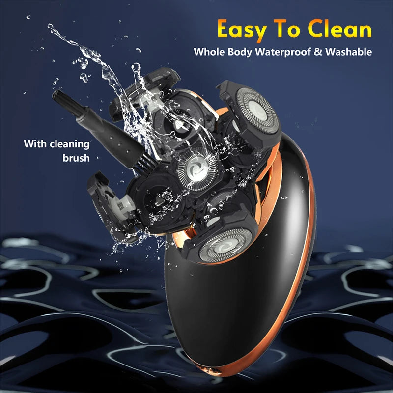 Floating 5 Blade Electric Head Shaver