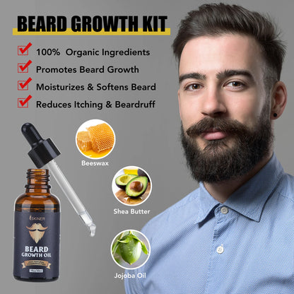 Kit de soins de la barbe 5 pièces