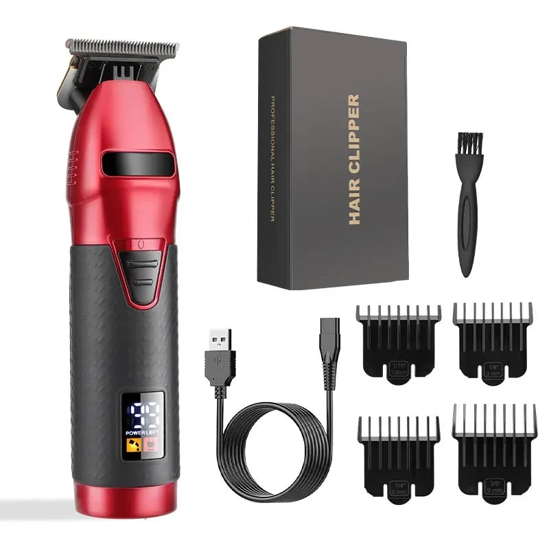Tondeuse à cheveux et à barbe rechargeable avec écran LCD