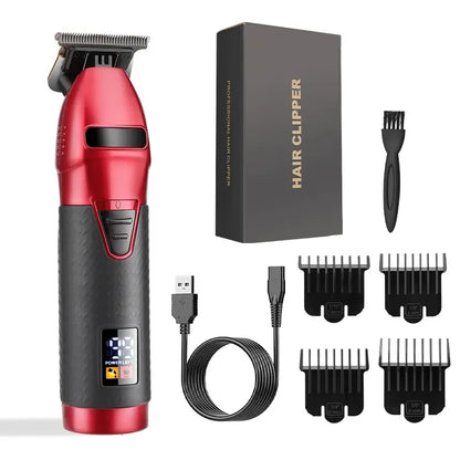 Tondeuse à cheveux et à barbe rechargeable avec écran LCD