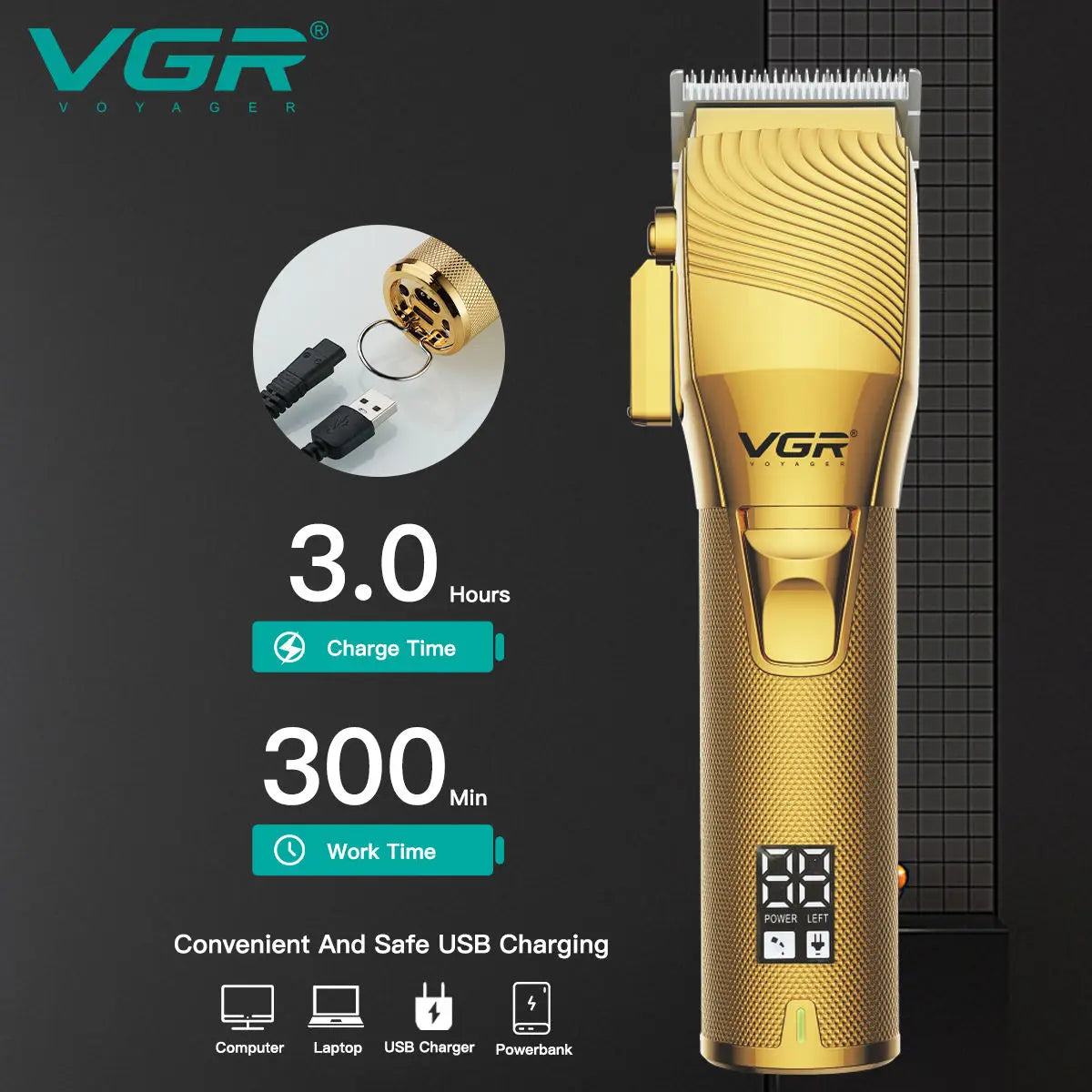 VGR 280 Professional Rechargeable Hair Trimmer