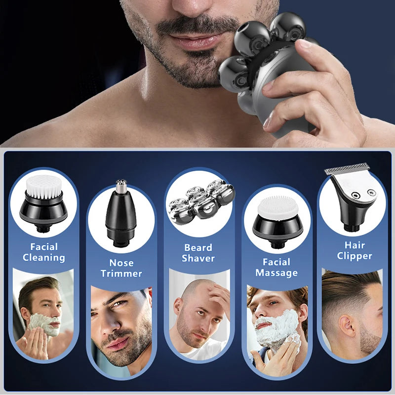 5 IN 1 Electric Head Shaver Set