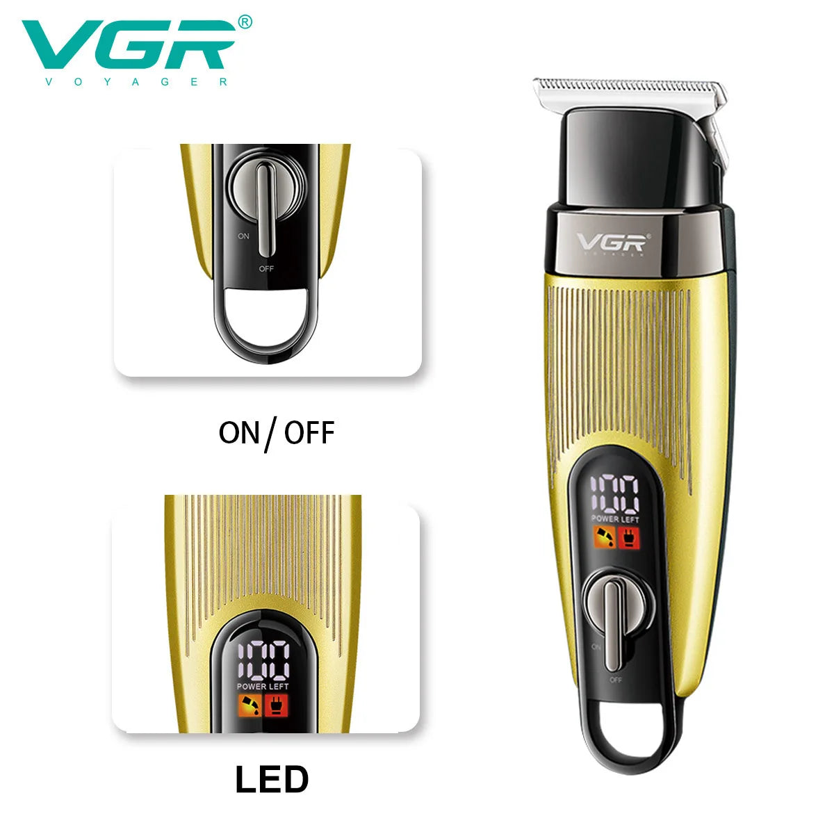 Tondeuse à barbe professionnelle sans fil VGR