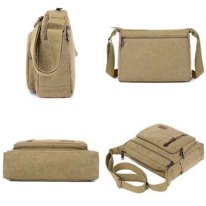 Sac messager à bandoulière en toile