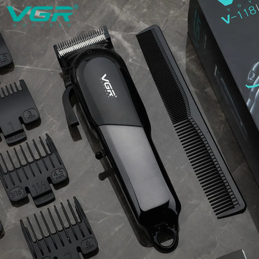 VGR LED Display Adjustable Hair Clippers