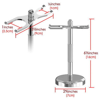 Chrome Razor and Brush Stand