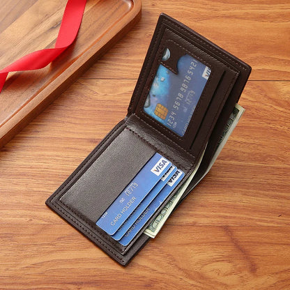 Soft Leather Plaid Wallet