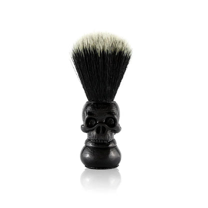 Brosse à barbe en poils de sanglier en forme de crâne