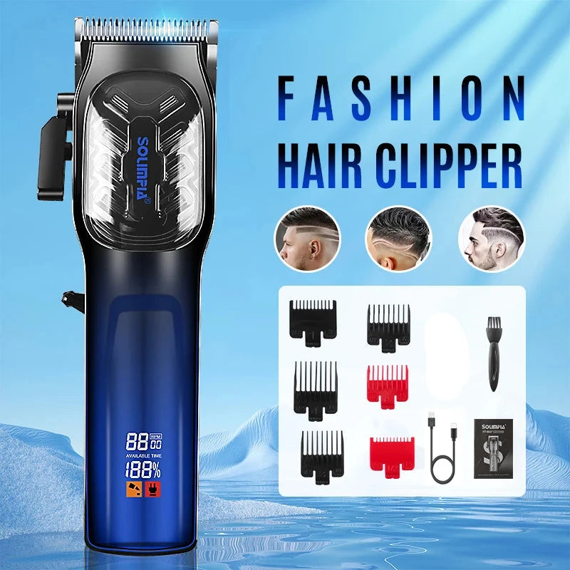 Tondeuse à cheveux étanche avec écran LCD
