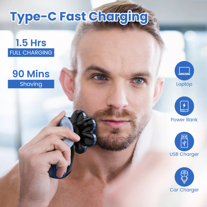 5 in 1 Electric 7D Head Shaver