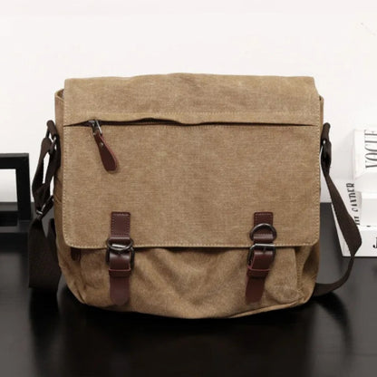 Sac messager décontracté en toile de grande capacité
