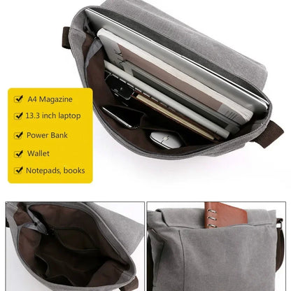 Sac à bandoulière multifonction en toile