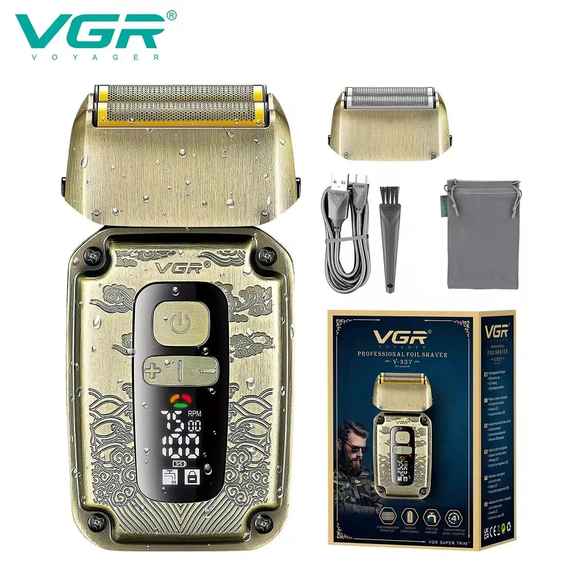 Rasoir électrique rechargeable et étanche VGR