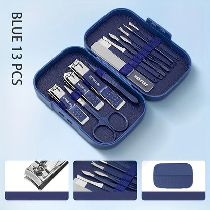 13 Pcs Stainless Steel Nail Clipper Tool Set