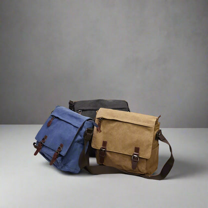 Sac messager décontracté en toile de grande capacité