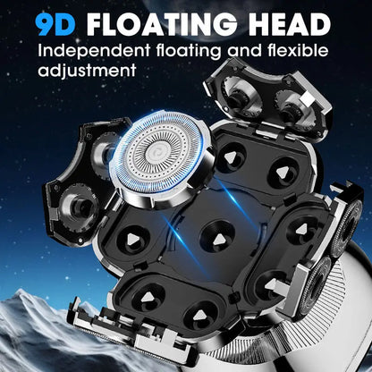 9D Waterproof Head Shaver & Grooming Set