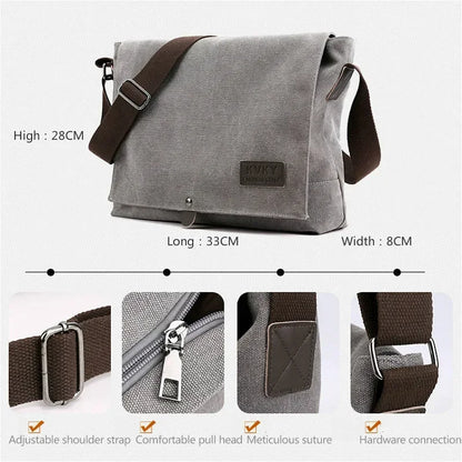 Sac à bandoulière multifonction en toile