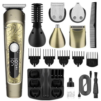 Tondeuse à cheveux multifonctionnelle 6 en 1 entièrement en métal