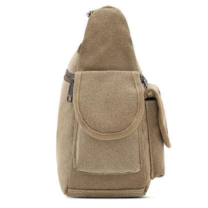 Sac messager décontracté en toile à bandoulière