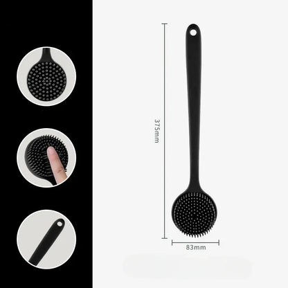 Brosse à dos double face en silicone