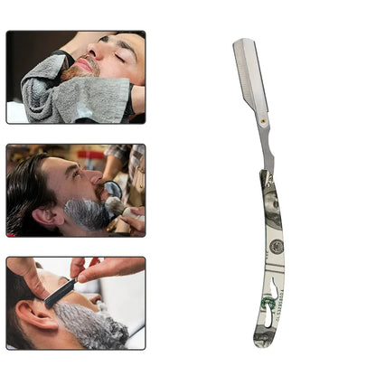 Rasoir à lame droite en acier inoxydable