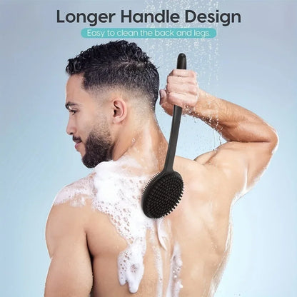 Brosse à dos double face en silicone