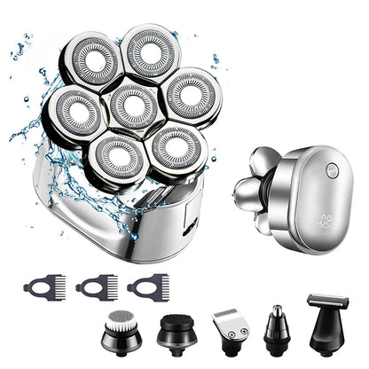 6-in-1 Waterproof Head Shaver