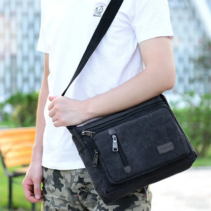 Sac messager à bandoulière en toile