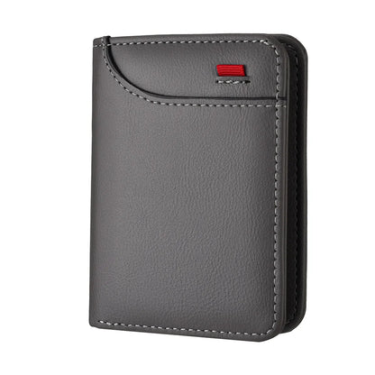Portefeuille vertical multi-cartes en PU