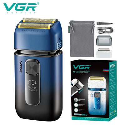 VGR USB Rechargeable Waterproof Electric Shaver