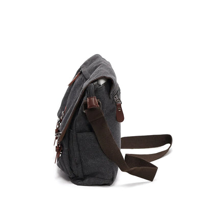 Sac messager décontracté en toile de grande capacité