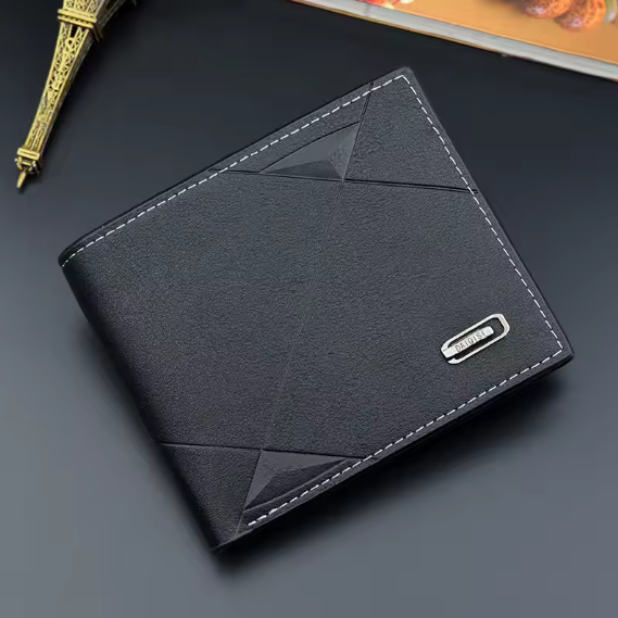 Bi-Fold Faux Leather Card Wallet