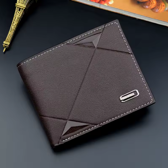 Bi-Fold Faux Leather Card Wallet