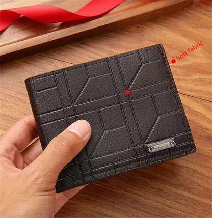 Soft Leather Plaid Wallet