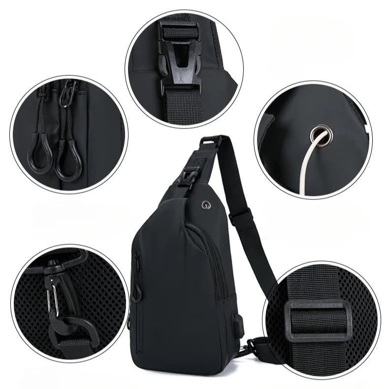 Sac bandoulière avec port USB