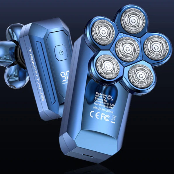 6D Detachable Electric Head Shaver Kit