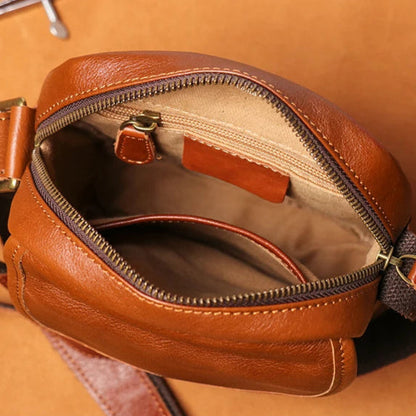 Petit sac à bandoulière en cuir véritable GURO