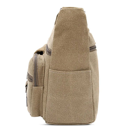 Sac messager décontracté en toile à bandoulière