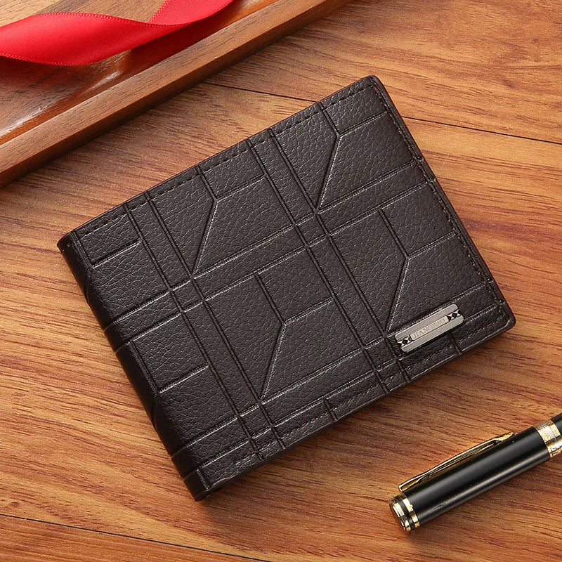 Soft Leather Plaid Wallet