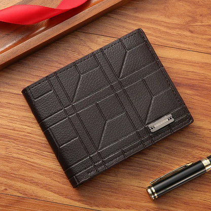 Soft Leather Plaid Wallet