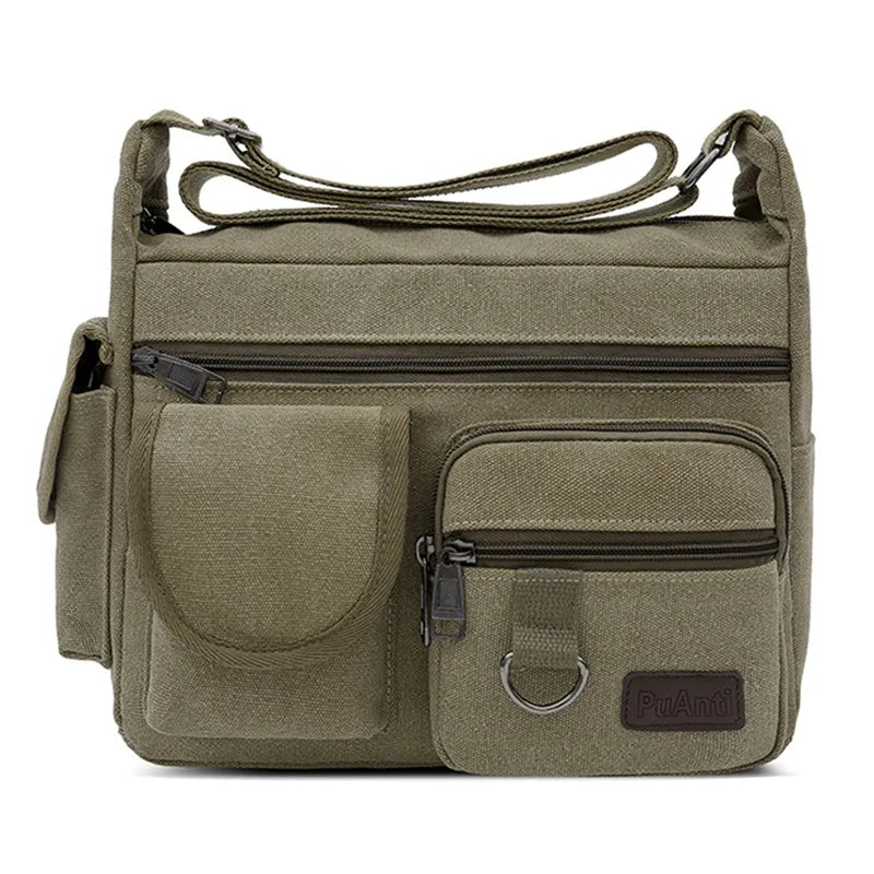 Sac messager décontracté en toile à bandoulière