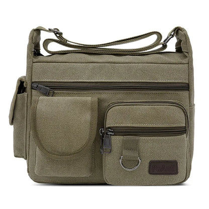 Sac messager décontracté en toile à bandoulière