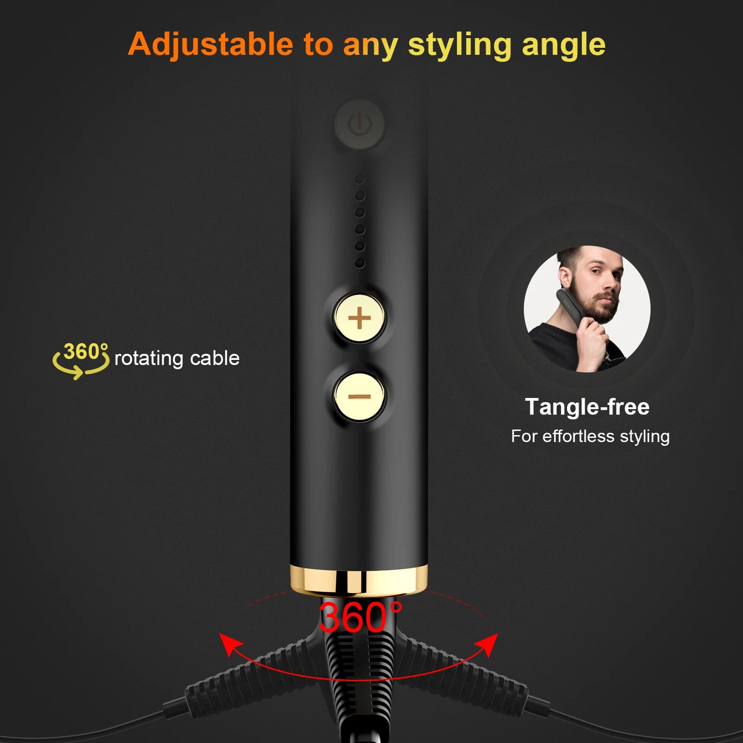 Heated Ceramic Beard Straightening Brush