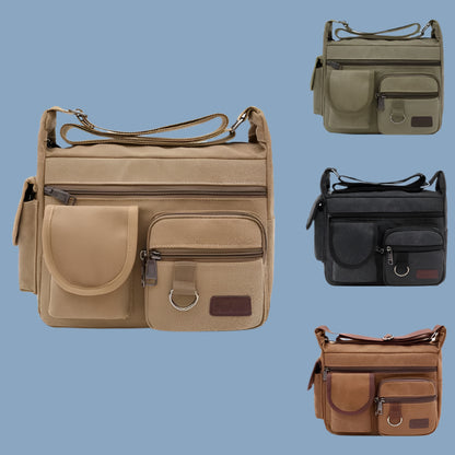 Sac messager décontracté en toile à bandoulière