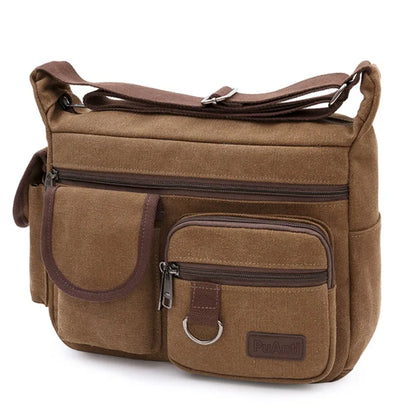 Sac messager décontracté en toile à bandoulière
